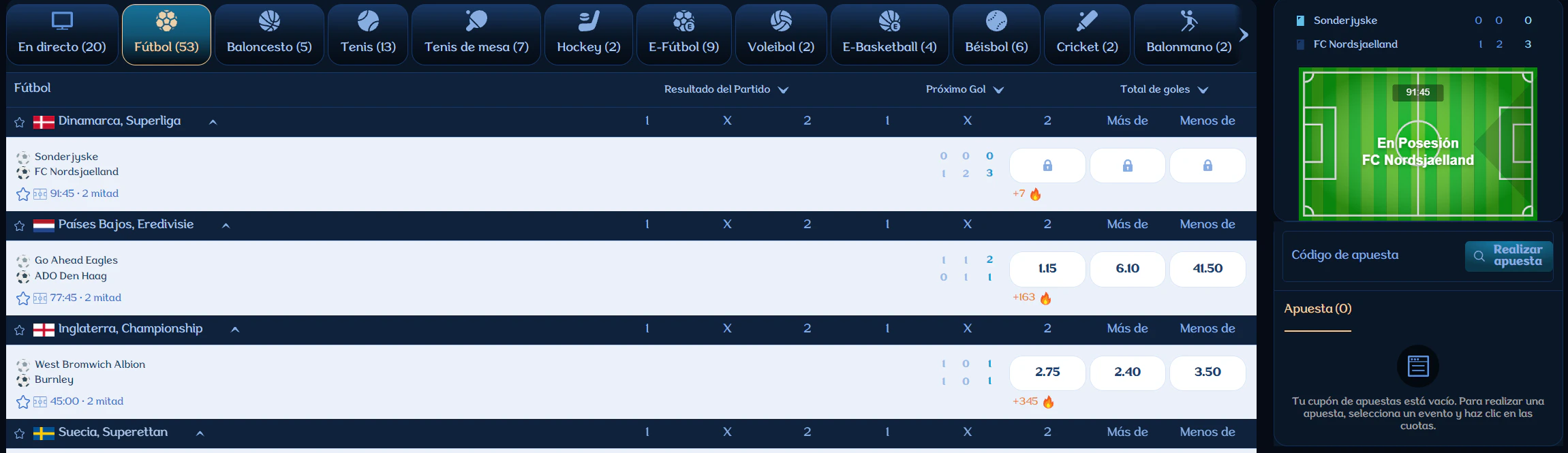 Millioner Casino apuestas deportivas y eSports disponibles